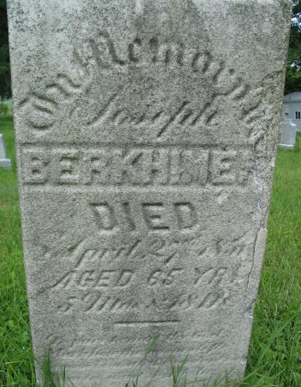 Joseph Berkhimer tombstone